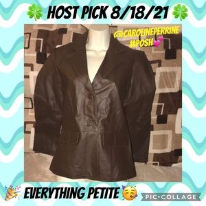 Chadwicks brown 2P leather jacket New